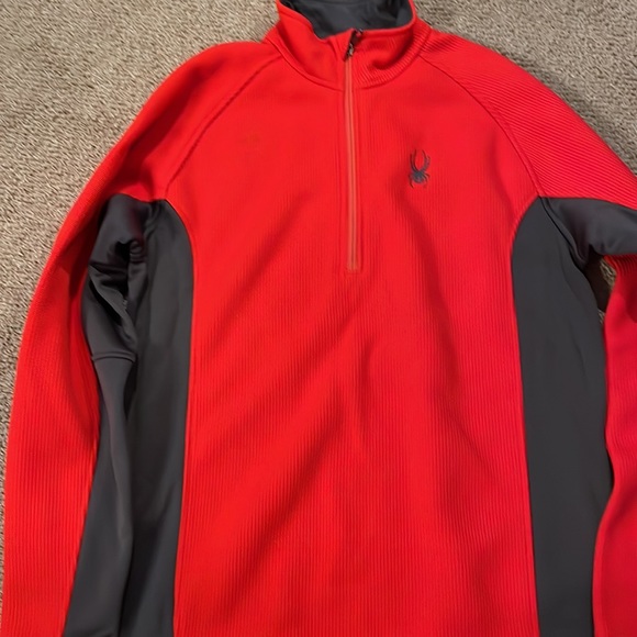 Spyder Mens Outbound Half Zip Mid Core Sweater - Picture 2 of 5